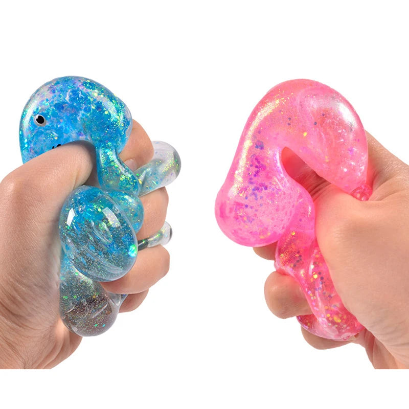 🐻 Ourson Magique Pailleté – Squishy Anti-Stress ✨